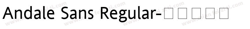 Andale Sans Regular字体转换